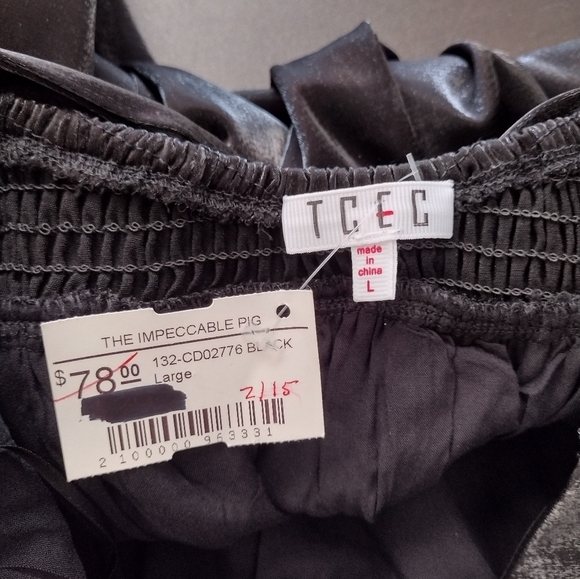 TCEC Black Metallic Shimmer Bow Dress - Picture 8 of 9